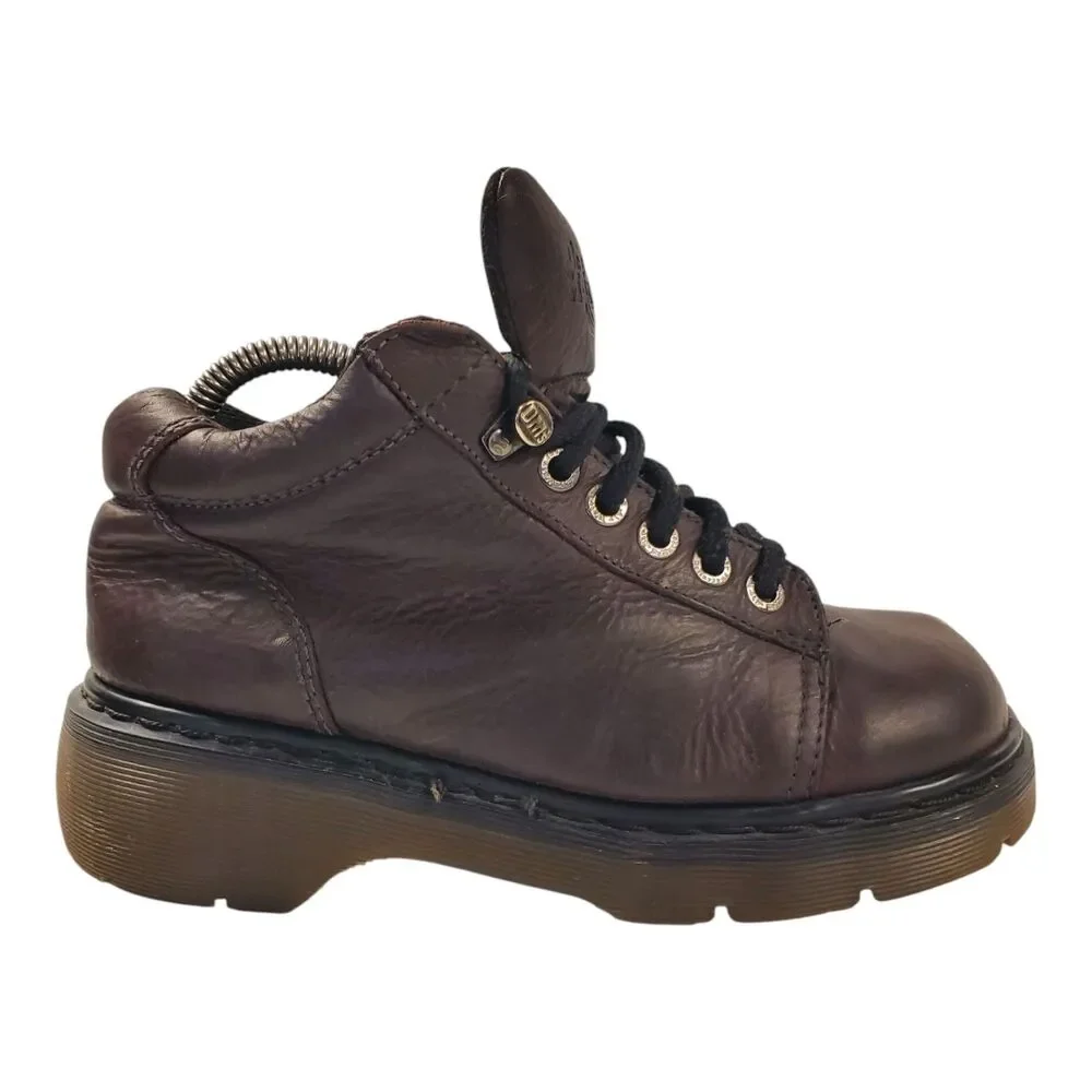 Vintage DR. MARTENS Boots 8542 Mens Size UK 7 US 8 Black Combat MADE IN ENGLAND